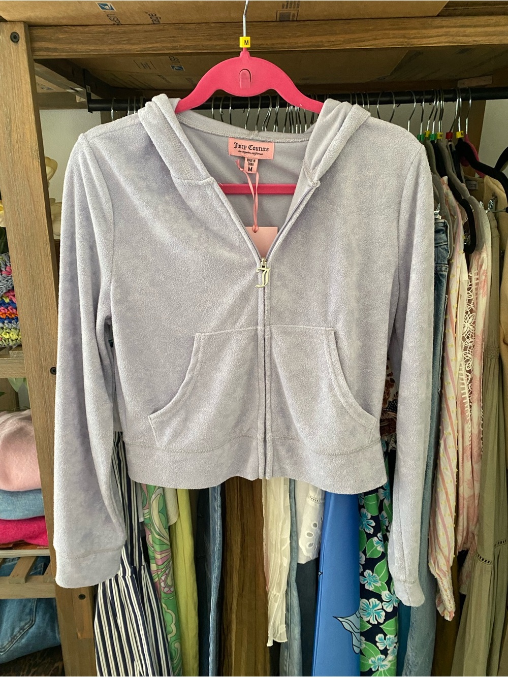 JUICY COUTURE Lilac Terrycloth Zip Hoodie & Jogger Sweat-pant Set! 💜 - Picture 5 of 16